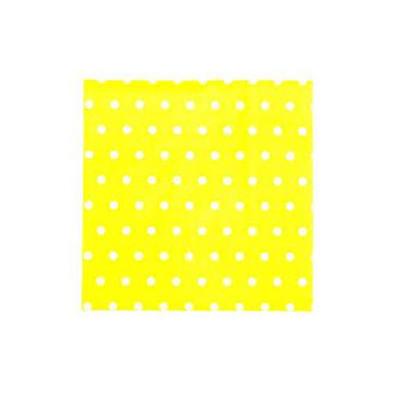 Парти чинийка жълта на бели точки