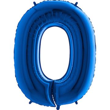 Фолиева цифра синя ''0'' с височина 103 см