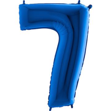 Фолиева цифра синя ''7'' с височина 103 см