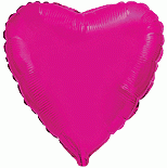 Балон фолио с формата на сърце в цвят цикламен 45 см.