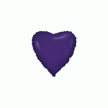 Балон фолио с формата на сърце в цвят тъмно лилаво 45 см.