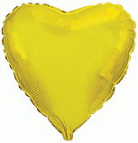 Балон фолио с формата на сърце в цвят златен 45 см. / 80 см.