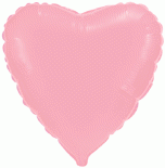 Балон фолио с формата на сърце в цвят бебешко розово 45 см. / 80 см.