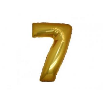 Фолиева цифра златна ''7'' с размер 76 см.