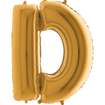 Фолиева буква златна ''D'' с височина 103 см