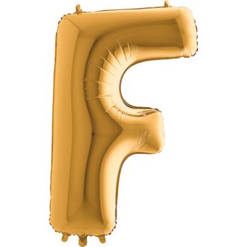 Фолиева буква златна ''F'' с височина 103 см