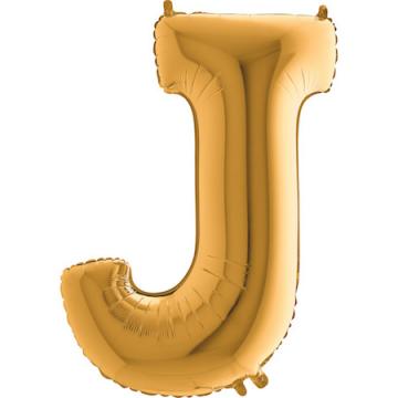 Фолиева буква златна ''J'' с височина 103 см