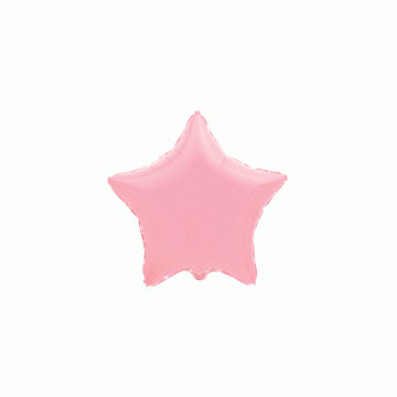 Балон фолио с формата на звезда в цвят бебешко розово  78 см