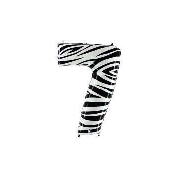 Фолиева цифра с шарка на зебра ''7'' с височина 103 см