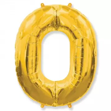 Фолиева цифра златна ''0'' с височина 103 см