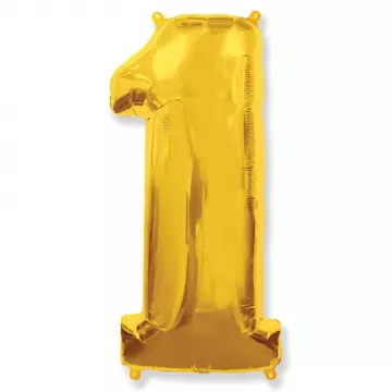 Фолиева цифра златна ''1'' с височина 103 см