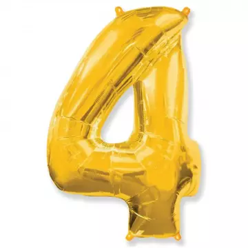 Фолиева цифра златна ''4'' с височина 103 см