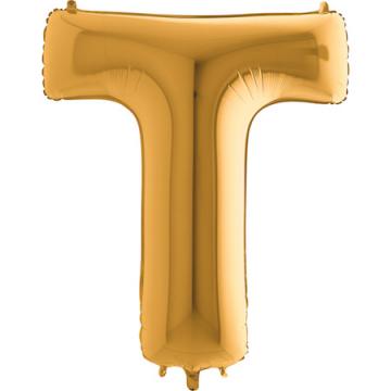 Фолиева буква златна ''T'' с височина 103 см