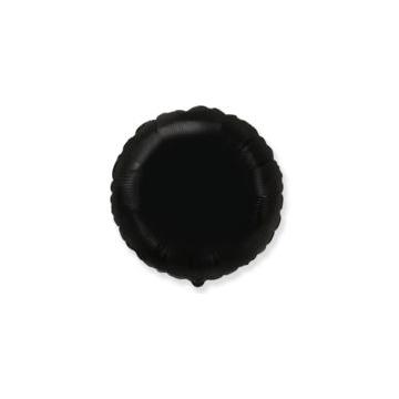 Балон фолио с формата на кръг в черен цвят