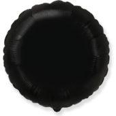 Балон фолио с формата на кръг в черен цвят