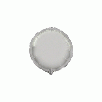 Балон фолио с формата на кръг 80 см сребърен