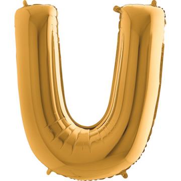 Фолиева буква златна ''U'' с височина 103 см