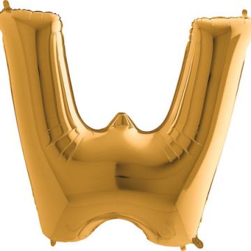 Фолиева буква златна ''W'' с височина 103 см