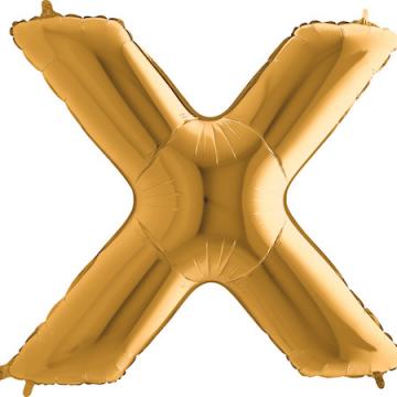 Фолиева буква златна ''X'' с височина 103 см