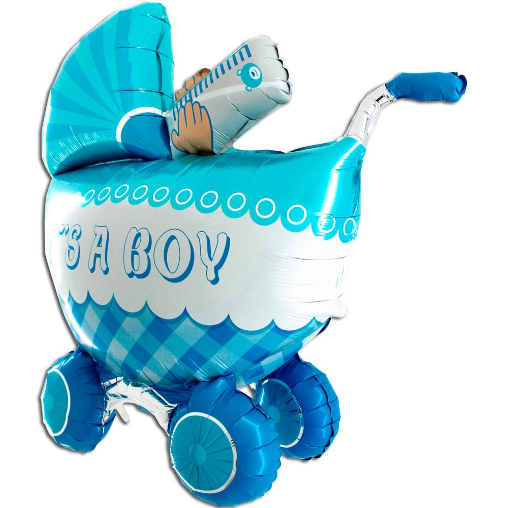 Балон бебешка количка синя 3 D