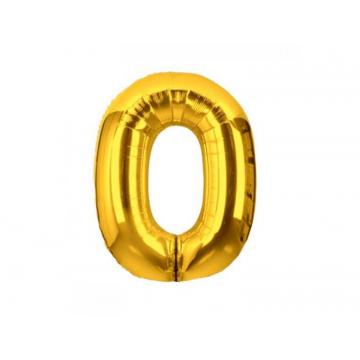 Фолиева цифра златна ''0'' с размер 76 см.