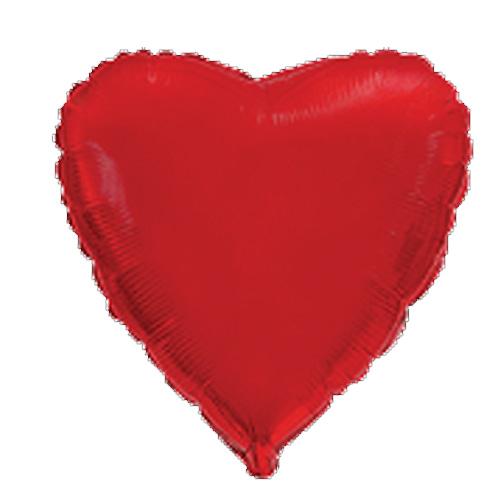 Балон фолио с формата на сърце червен 80 см.