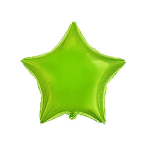 Балон фолио с формата на звезда в цвят светло зелено 45 см.