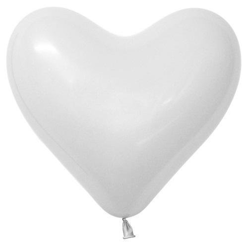 Балон с формата на сърце бял CR - 01