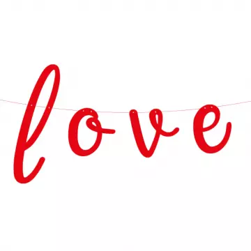 Картонен надпис LOVE на връзка