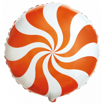 Фолиев балон бонбон спирала оранжев