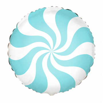 Фолиев балон бонбон спирала син