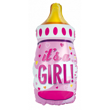 Фолиев балон за момиче бебешко шише