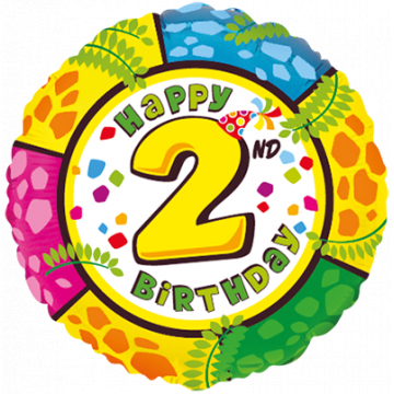 Фолиев балон Честит 2-ри рожден ден