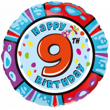 Фолиев балон Честит 9-ти рожден ден