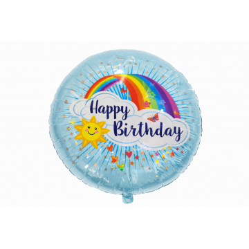 Фолиев балон Happy Birthday дъга