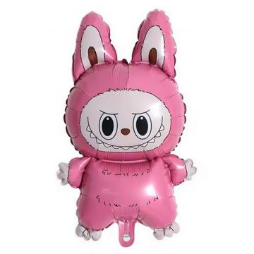 Фолиев балон Лабубу - розов