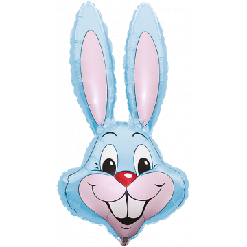 Фолиев балон заек в светло синьо