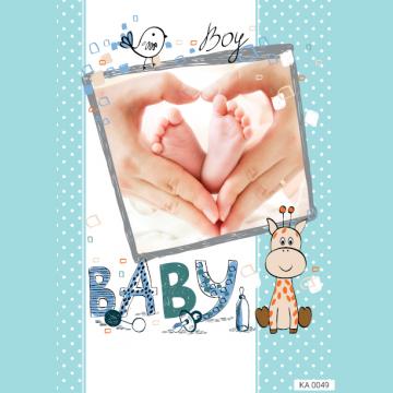 Картичка с текст Baby boy в синьо-0049