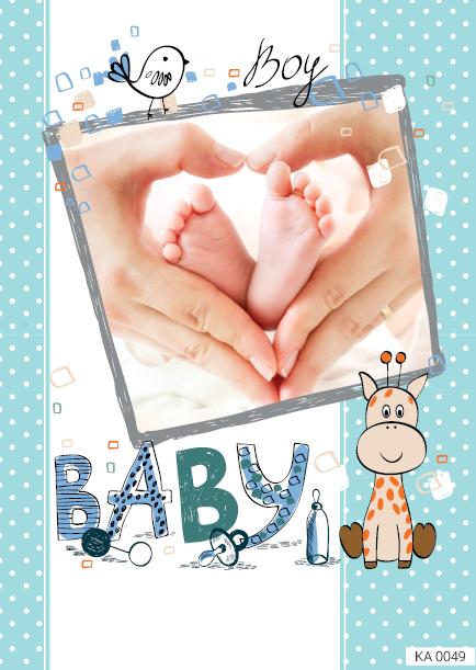 Картичка с текст Baby boy в синьо-0049