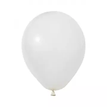 Пастел Бяло – 30 см (12 инча) – 100 броя – Balonevi