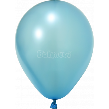 Металик Светло Синьо – 30 см (12 инча) – 100 броя – Balonevi
