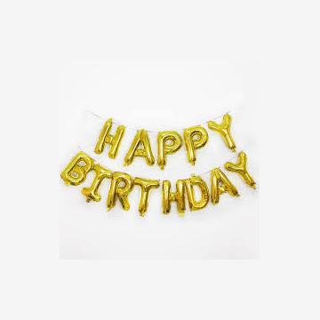 Фолиеви букви Happy birthday злато