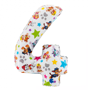 ФОЛИЕВ БАЛОН ЦИФРА  4 PAW PATROL  66см.