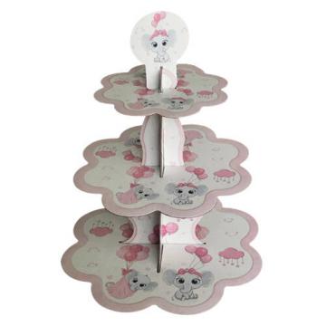 СТОЙКА ЗА МЪФИНИ РОЗОВ СЛОН